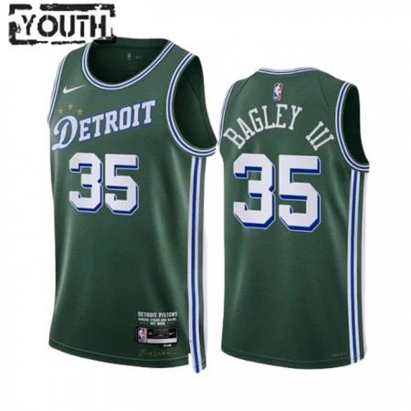 Barn Detroit Pistons Tröja Marvin Bagley III 35 Nike 2022-23 City Edition Grön Swingman Barn Detroit Pistons Tröja Marvin Bagley III 35 Nike 2022-23 City Edition Grön Swingman